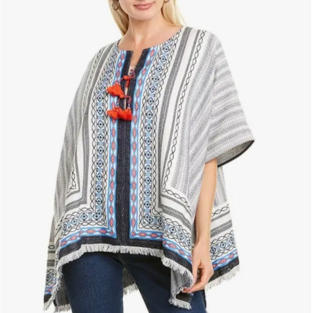 Tory Burch Blaire Embroidered Poncho